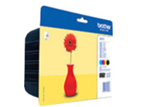 Brother LC121 Value Pack - black, yellow, cyan, magenta - original - ink cartridge