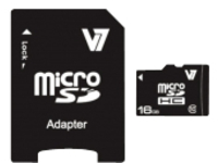 V7 VAMSDH16GCL10R-2E - flash memory card - 16 GB - microSDHC
