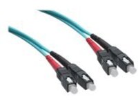 Axiom SC-SC Multimode Duplex OM3 50/125 Fiber Optic Cable - 9m - Aqua - network cable - 9 m - aqua