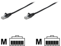 Intellinet Network Patch Cable, Cat5e, 15m, Black, U/UTP, Gold Plated Contacts, Snagless, Booted - patch cable - 15 m -…