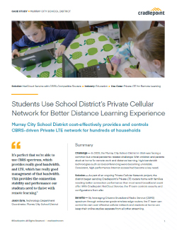 Success Story - Students Use School District’s Private Cellular Network for Better Distance Learning Experience Image