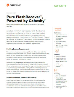 Backup and Recovery with FlashRecover, Powered by Cohesity Thumbnail