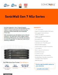 SonicWall Gen 7 NSa Series Thumbnail
