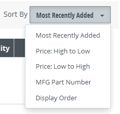 Sort By Dropdown