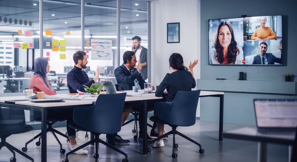 Conference room video wall