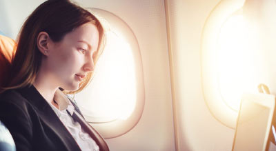 Women Working on Plane