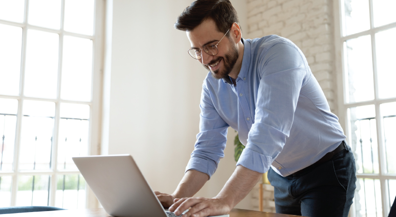 Man on computer