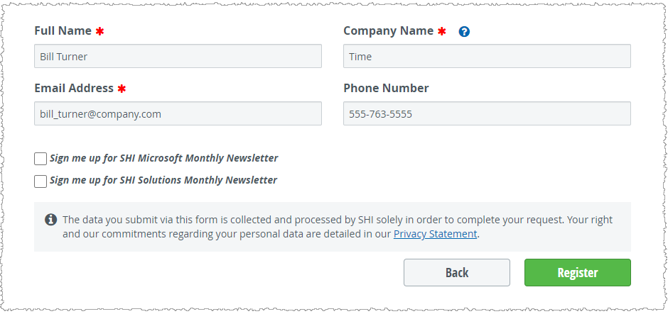 Customer Information Fields