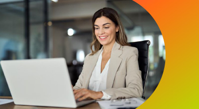 A business meeting with a professional seated on a desk