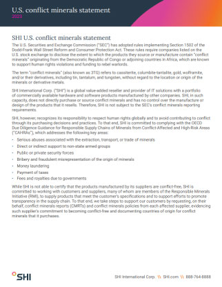 U.S. Conflict Minerals Statement thumbnail