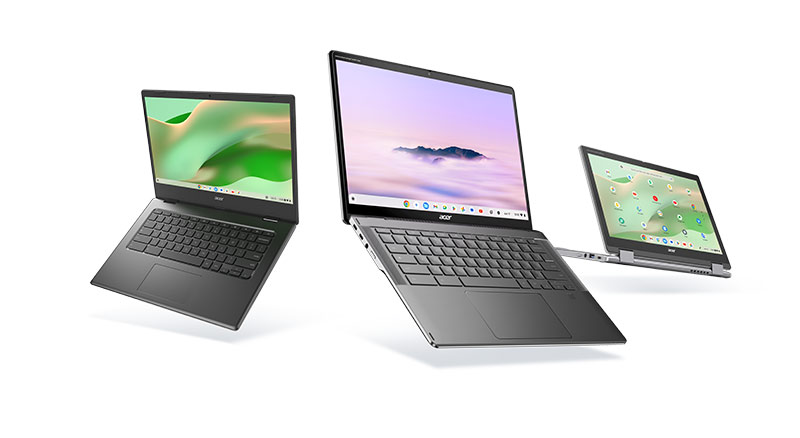 Lineup of Acer Chromebooks