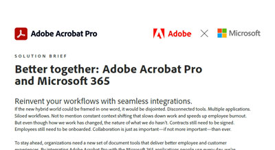 Acrobat Pro and Microsoft 365 solution brief thumbnail