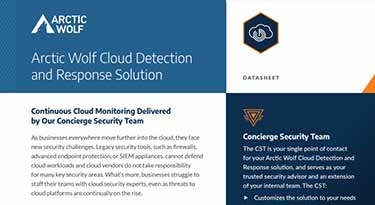 Arctic Wolf Cloud Detection and Response Solution pdf thumbnail