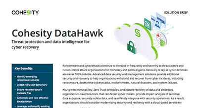 Solution Brief: Threat Protection with Cohesity DataHawk thumbnail