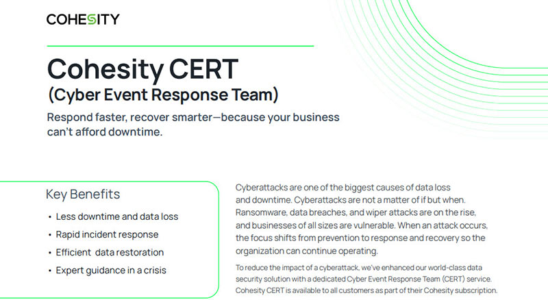 Cyber Vaulting with Cohesity FortKnox thumbnail