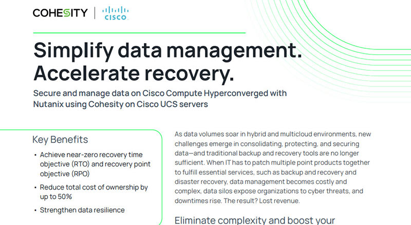 Simplify data management with Cohesity + Cisco