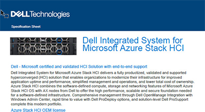 Dell Integrated System for Microsoft Azure Stack HCI thumbnail