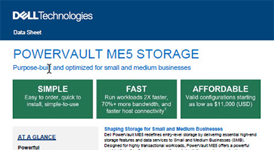 Dell PowerVault ME5 Storage for SMB thumbnail