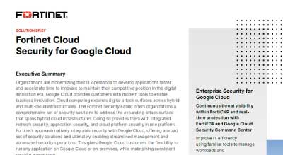 Fortinet Cloud Security for Google Cloud thumbnail