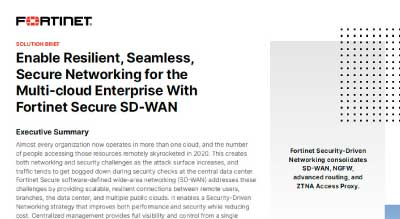 Multi-cloud Enterprise with Fortinet Secure SD-WAN thumbnail