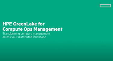 HPE GreenLake for compute ops management video thumbnail