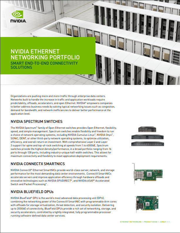 NVIDIA Ethernet
networking portfolio Thumbnail