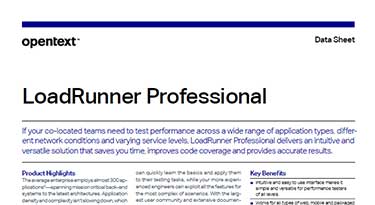 Loadrunner professional datasheet thumbnail