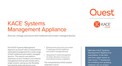 KACE systems management appliance PDF thumbnail