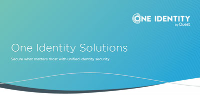 One Identity solution fact sheet PDF thumbnail