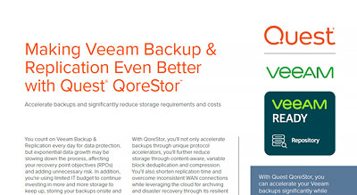 Making Veeam Backup & Replication Even Better with Quest QoreStor thumbnail