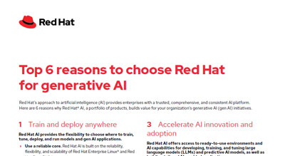 Top 6 reasons to choose Red Hat for generative AI thumbnail