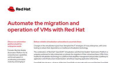 Automate migration and ops to Red Hat OpenShift Virtualization thumbnail