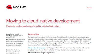 Moving to cloud native development thumbnail