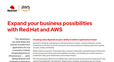 Expand your business possibilities with Red Hat and AWS thumbnail