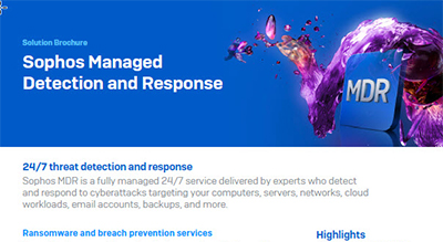 Sophos MDR solutions brochure thumbnail