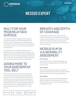 Tenable Datasheet nessus expert Thumbnail