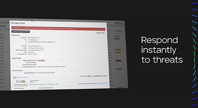 Respond instantly to threats written beside a computer dashboard