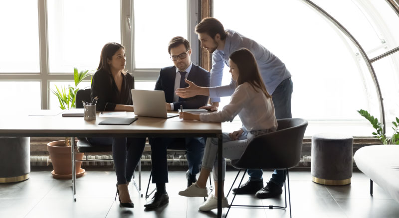 Employees meeting