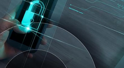 hand locking a secure smartphone