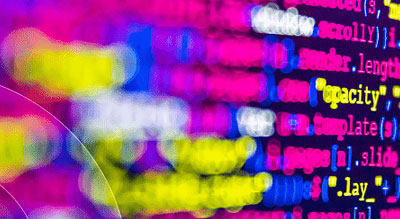 Close up of code in multiple colors