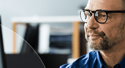 close up of a man with glasses