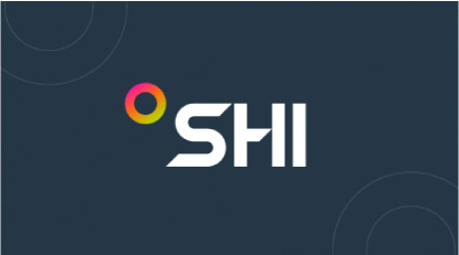 SHI logo on dark blue background