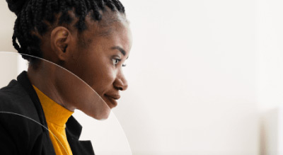 Woman sitting at a desk