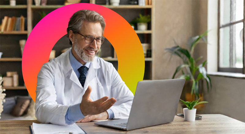 Healthcare provider in a virtual call