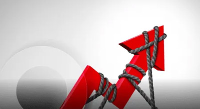 A red graphical error with a rope tied around it pointing upwards