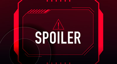 The word spoiler prominently displayed in white text against a solid black background