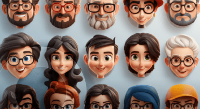 Ai generated cartoon faces