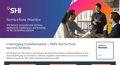 SHI ServiceNow practice datasheet thumbnail