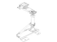 Havis PKG-PSM-107 - Mounting kit ( pole, base plate, top offset plate, tilt/swivel mount ) for notebook ( Tilt & Swivel )