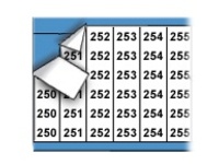 Brady Wire Marker Card Consecutive Numbers 250-274